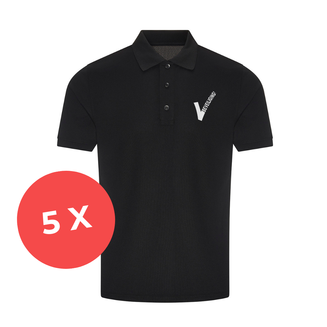 TOPDEAL - 5x Beveiligingspolo — voorkant