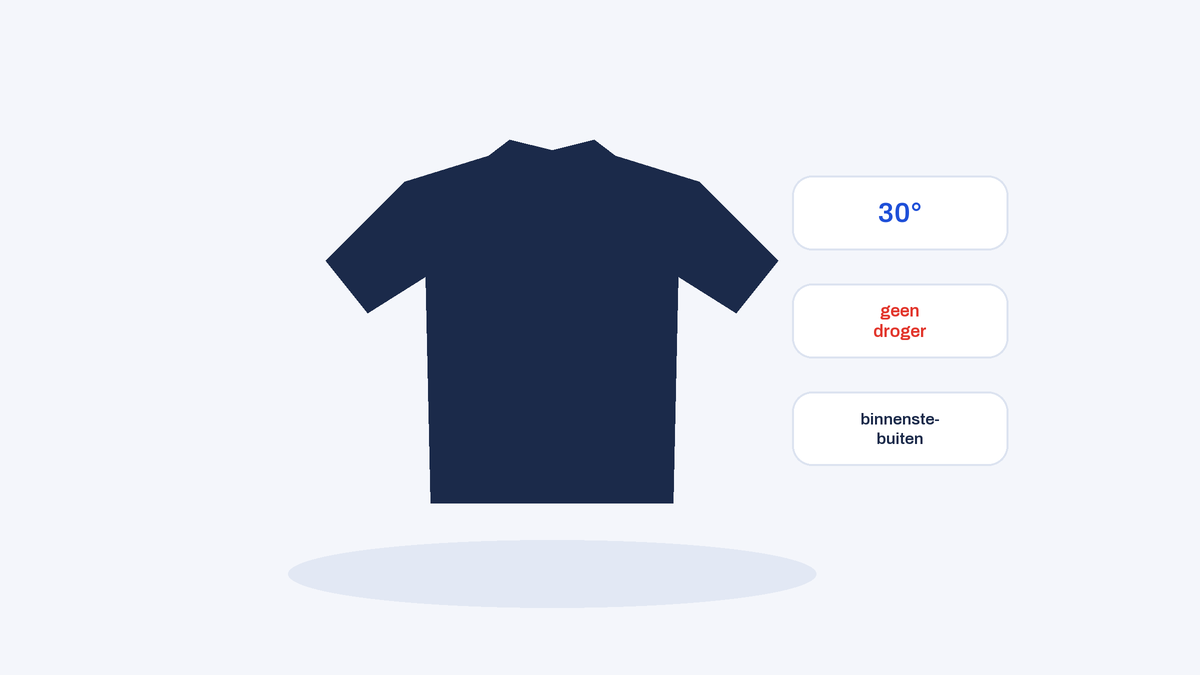 Wasvoorschriften bedrukte kleding