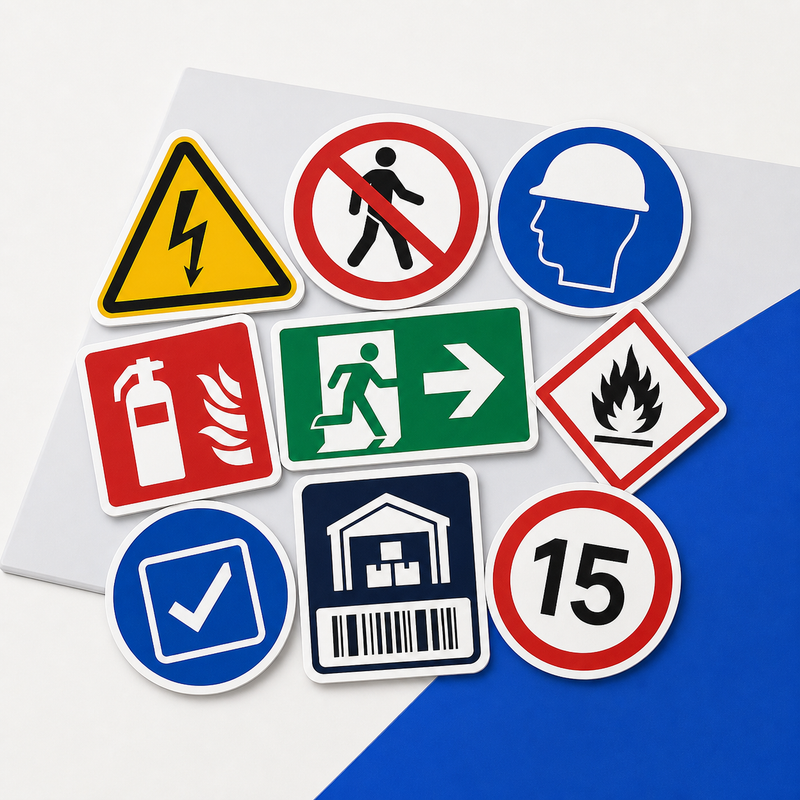 Overzicht kant-en-klare veiligheidsstickers