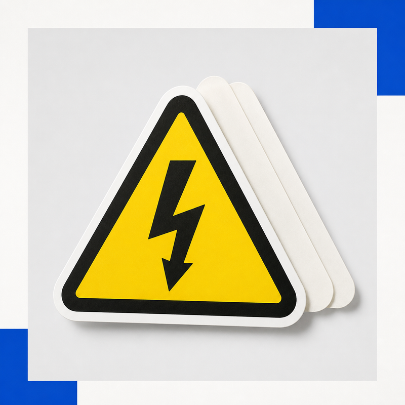 Waarschuwing elektrische spanning sticker