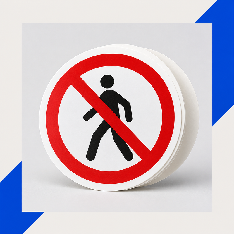 Verboden toegang sticker