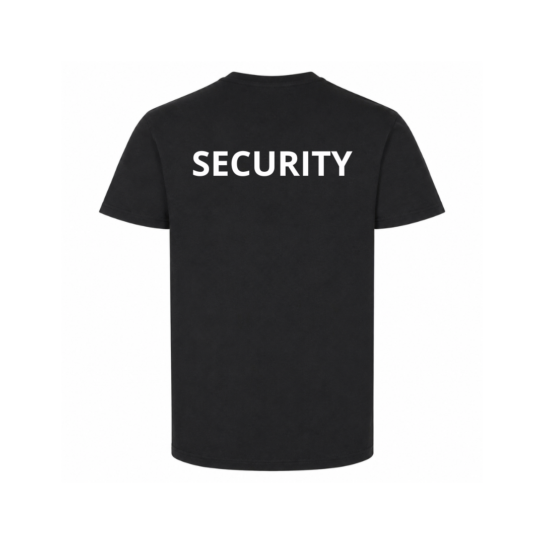 Shirt met beveiliging badge - V Badge — achterkant
