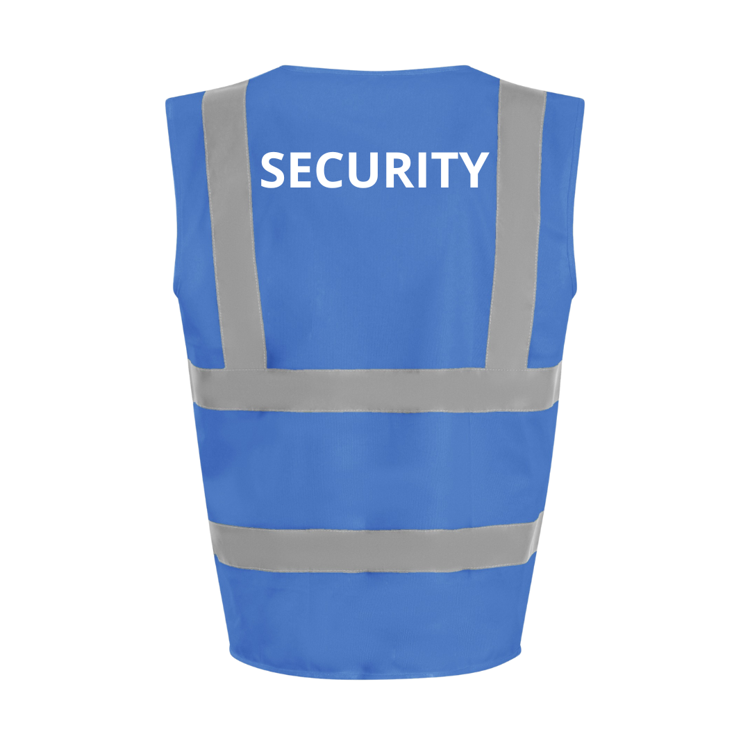 RTX PRO -  Essential Hi-Vis Twee Banden Hesje Blauw — achterkant