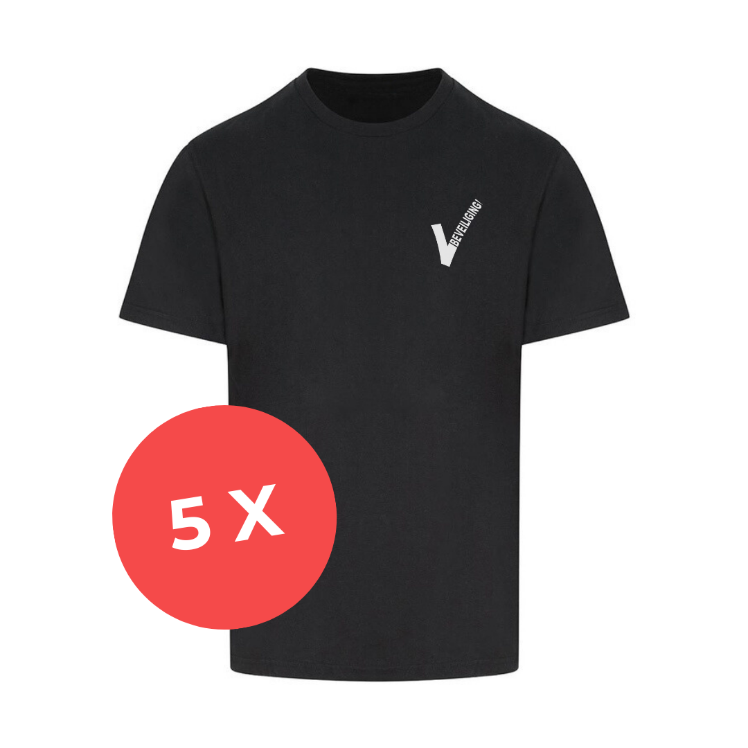 TOPDEAL - 5x Beveiligingshirt — voorkant