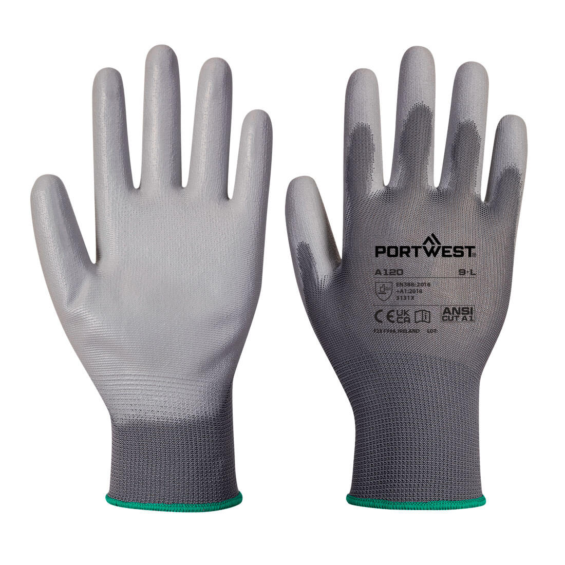 12 x paar - Portwest VB120 PU Palm Handschoen — voorkant